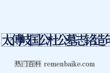 太傅岐国公杜公墓志铭造句是什么意思的图片